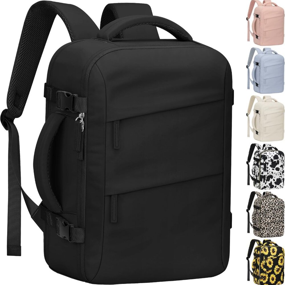 Travel Backpack for Women Men Carry on Flight Approved Lightweight 15.6 Inch Lap - Picture 1 of 6